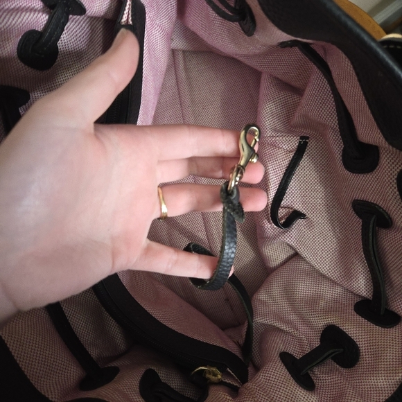 Dooney & Bourke Chiara Large Pebble Black Leather Satchel Shoulder Bag - Picture 13 of 15